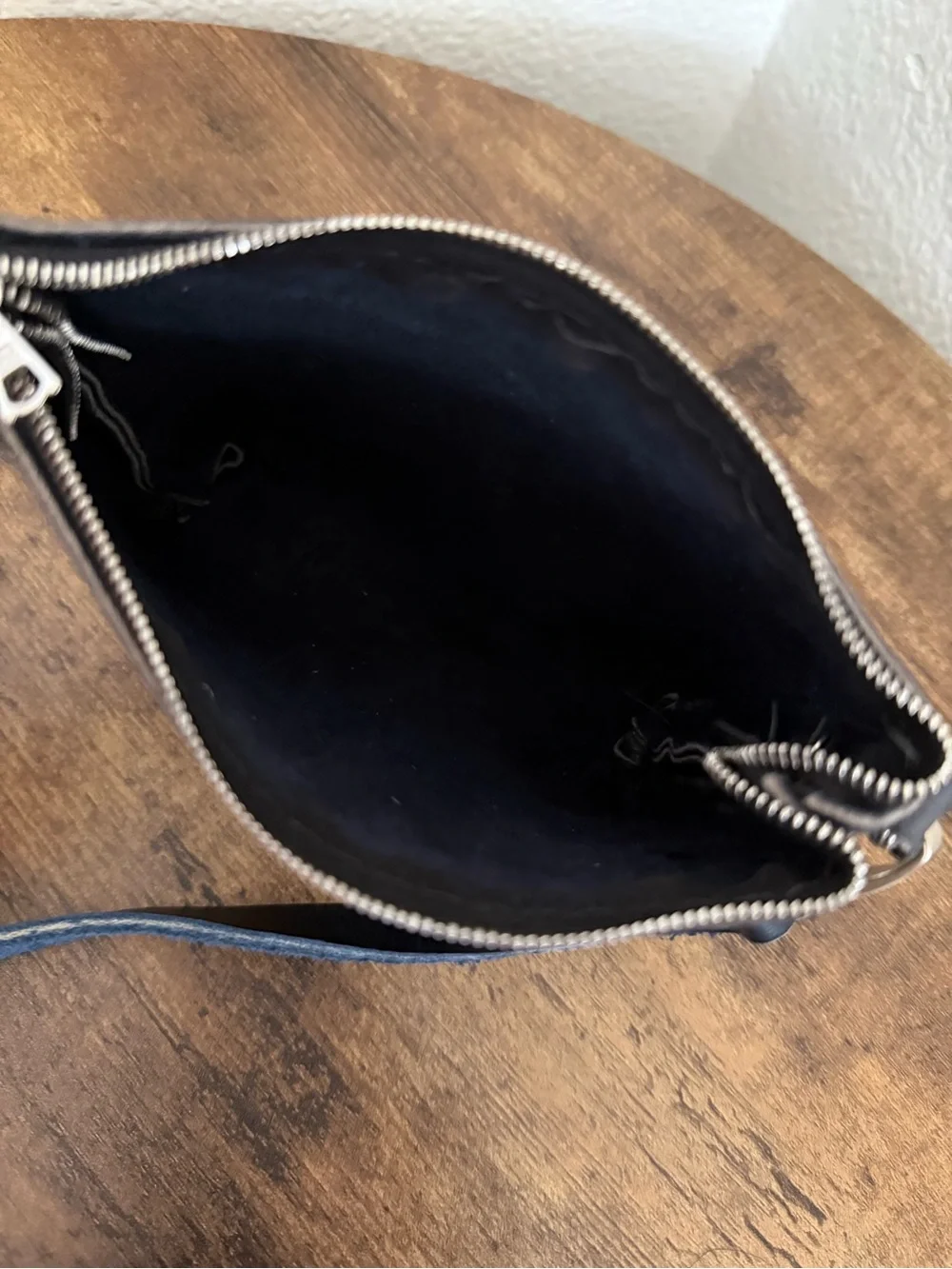 Mini Black Leather Crossbody - Unbranded